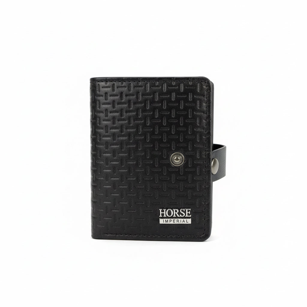 Brown leather card holder wallet / محفظة حافظة بطاقات جلدية بنية اللون