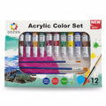 Dozen 12ml Acrylic color Set / طقم ألوان أكريليك 12×12 مل