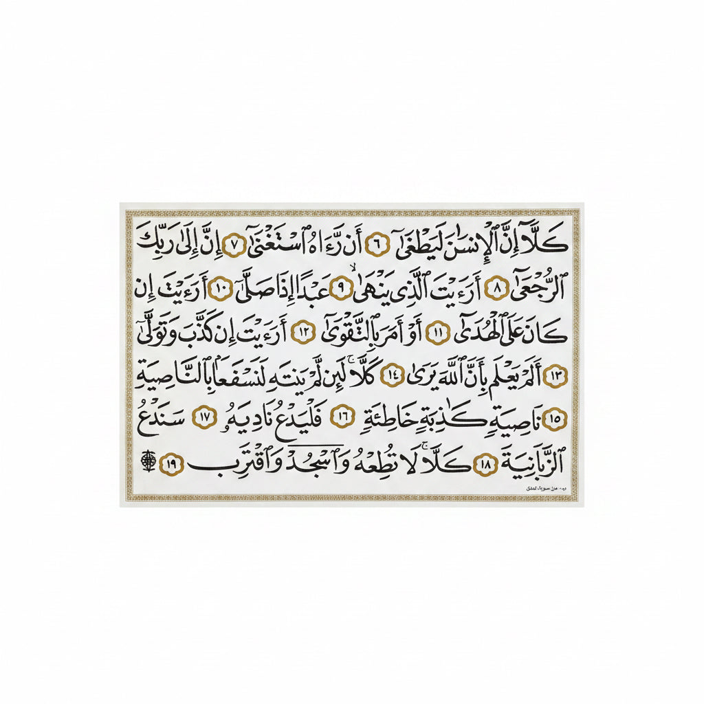 سورة العلق الايات من (19-6)