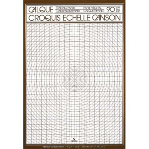 CANSON Calque Croquis Echelle Canson,A3 50 Sheets, 90 gsm