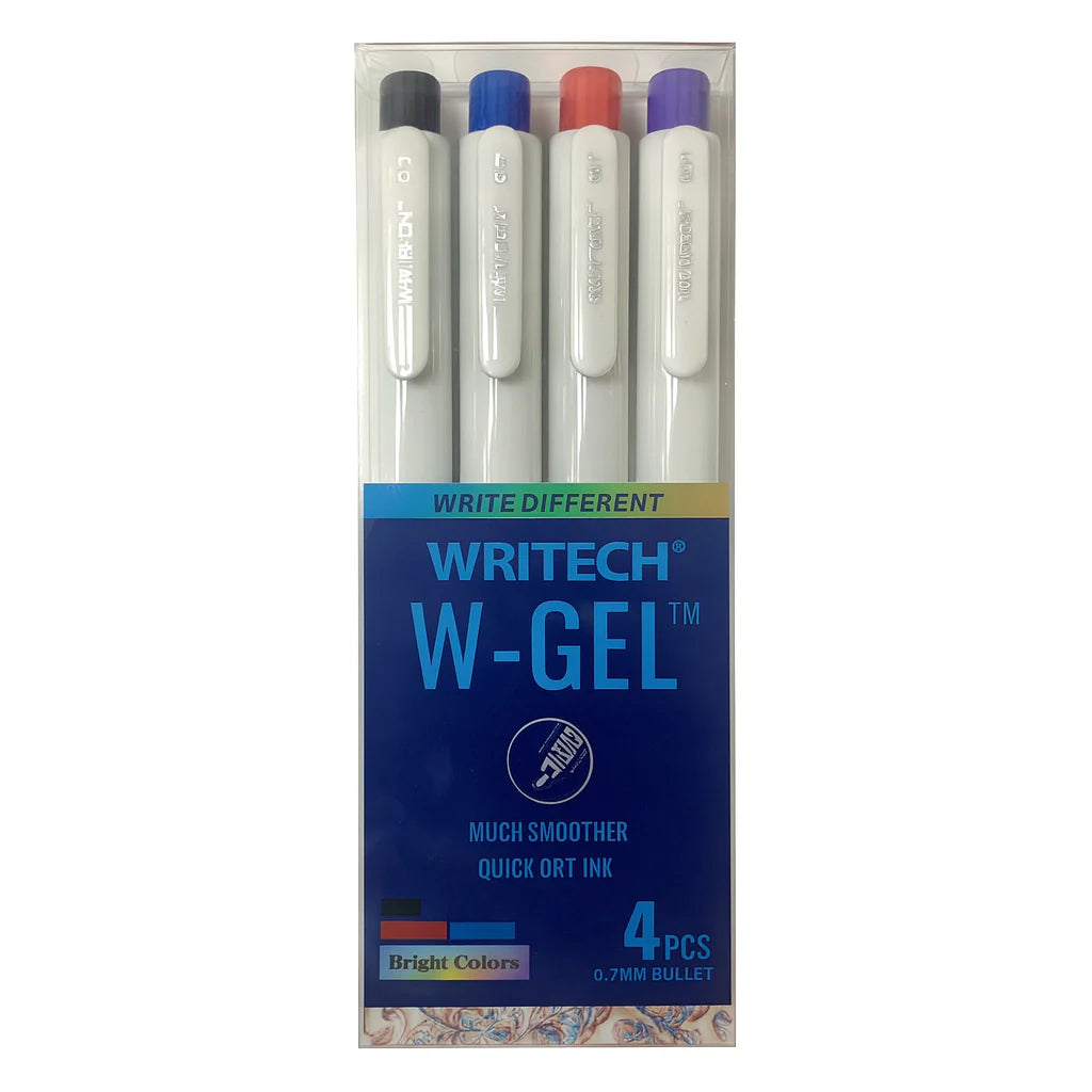 WRITECH W-GEL 4 PCS 0.7 / أقلام جل رايتش W-GEL ‏0.7 – 4 قطع