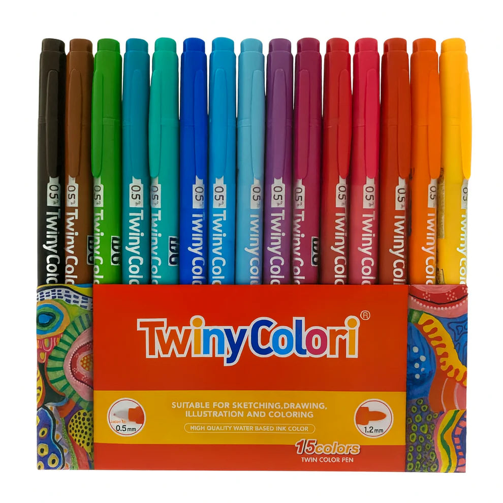IBC TwinyColori 15 colors, 0.5mm / قلم IBC TwinyColori بـ15 لون، 0.5 ملم