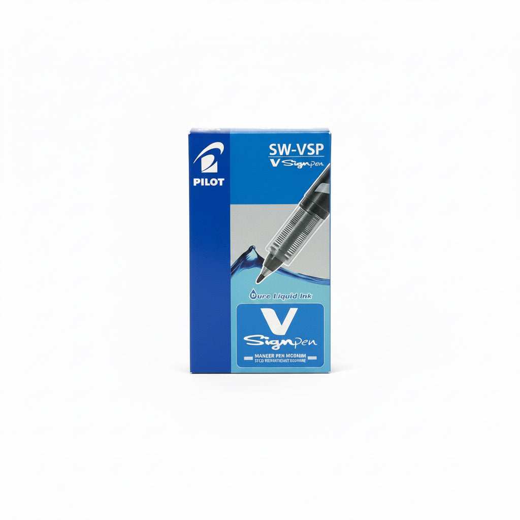 Pilot SW-VSP V sign Pen x12 Blue / بايلوت SW-VSP قلم توقيع V ×12 أزرق