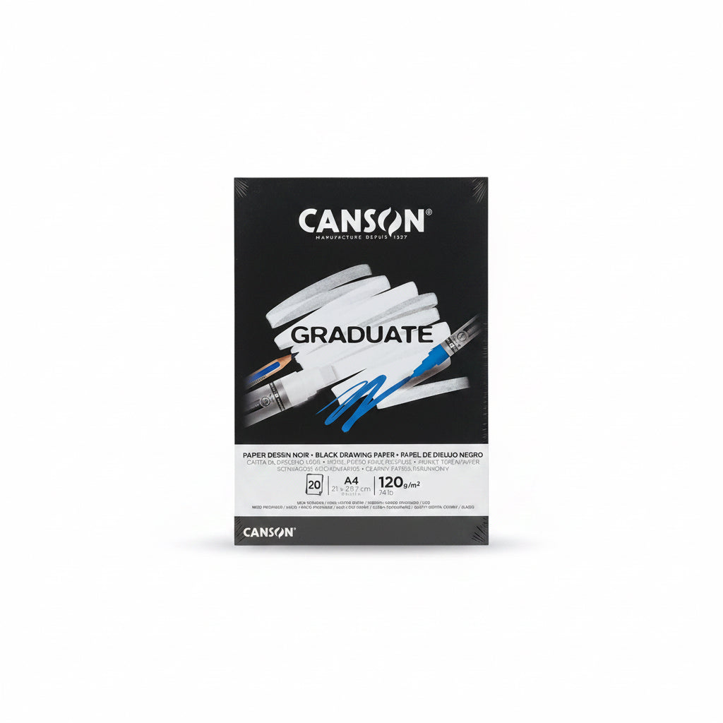 Canson GRADUATE BLACK DRAWING PAPER / كانسون غرادويت ورق رسم أسود
