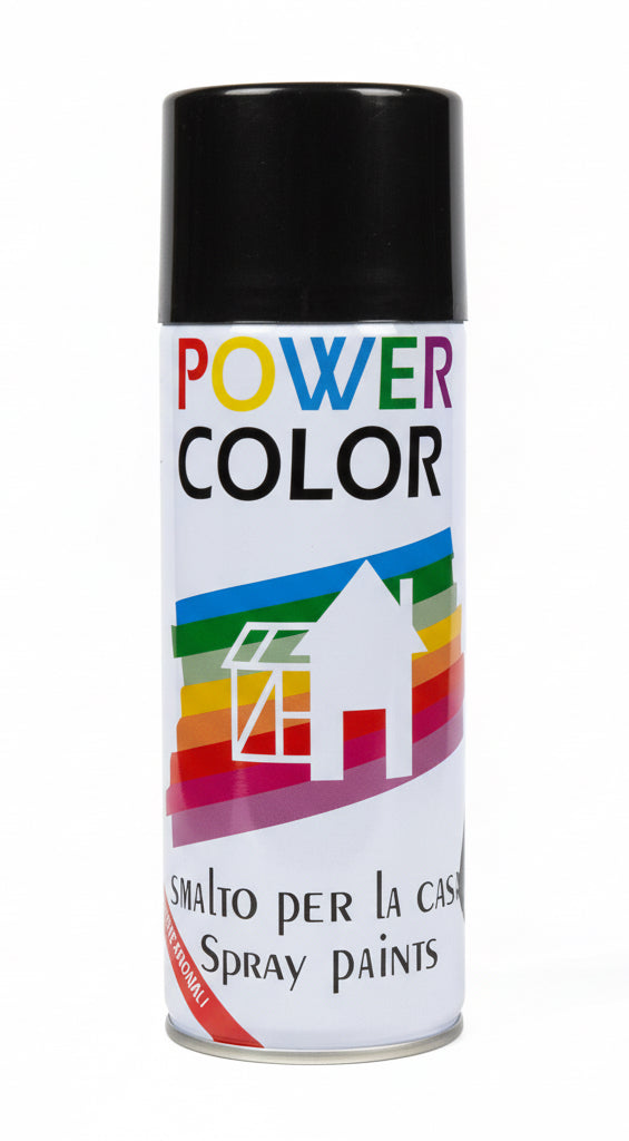 POWER COLOR Spray Paint Matt Black / طلاء رش باور كولور، أسود مطفي
