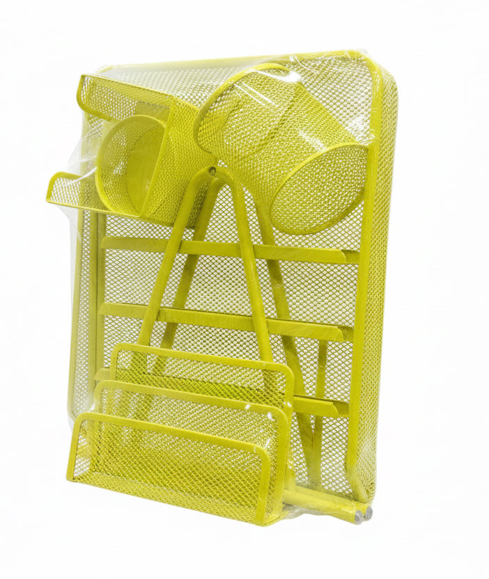 METAL MESH Office Set of 5 Pcs / طقم مكتب شبكة معدنية 5 قطع