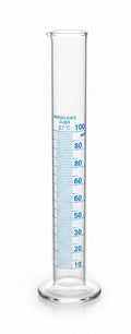 Graduated cylinder borosilicate Glass round base 100 ml / مخبار مدرّج زجاج بوروسيليكات قاعدة مستديرة 100 مل