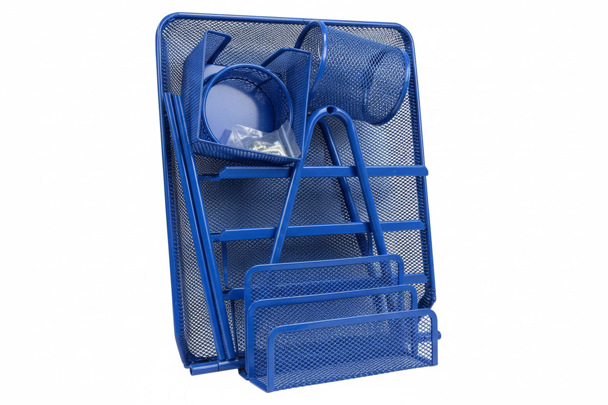 METAL MESH Office Set of 5 Pcs / طقم مكتب شبكة معدنية 5 قطع