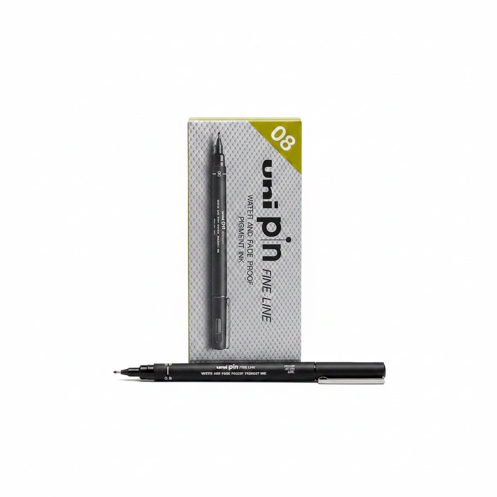 uni pin FINE LINE 0.8 x10 Black / يوني بين خط دقيق 0.8 ×10 أسود