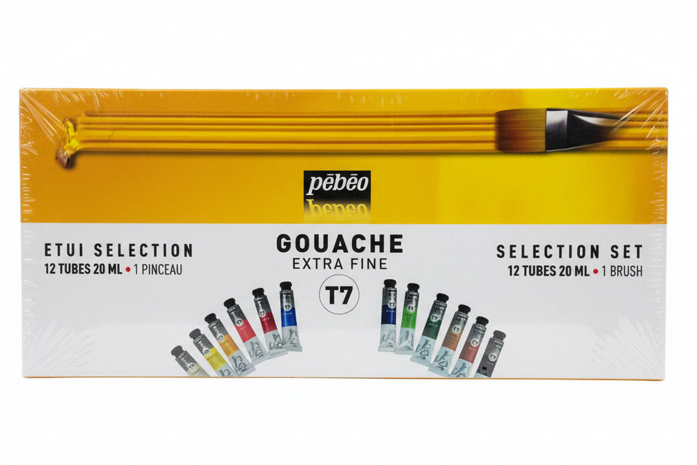 Pebeo Gouache Extra Fine T7 12 Tubes x 20ml / بيبو غواش فائق الجودة T7، 12 أنبوب × 20 مل
