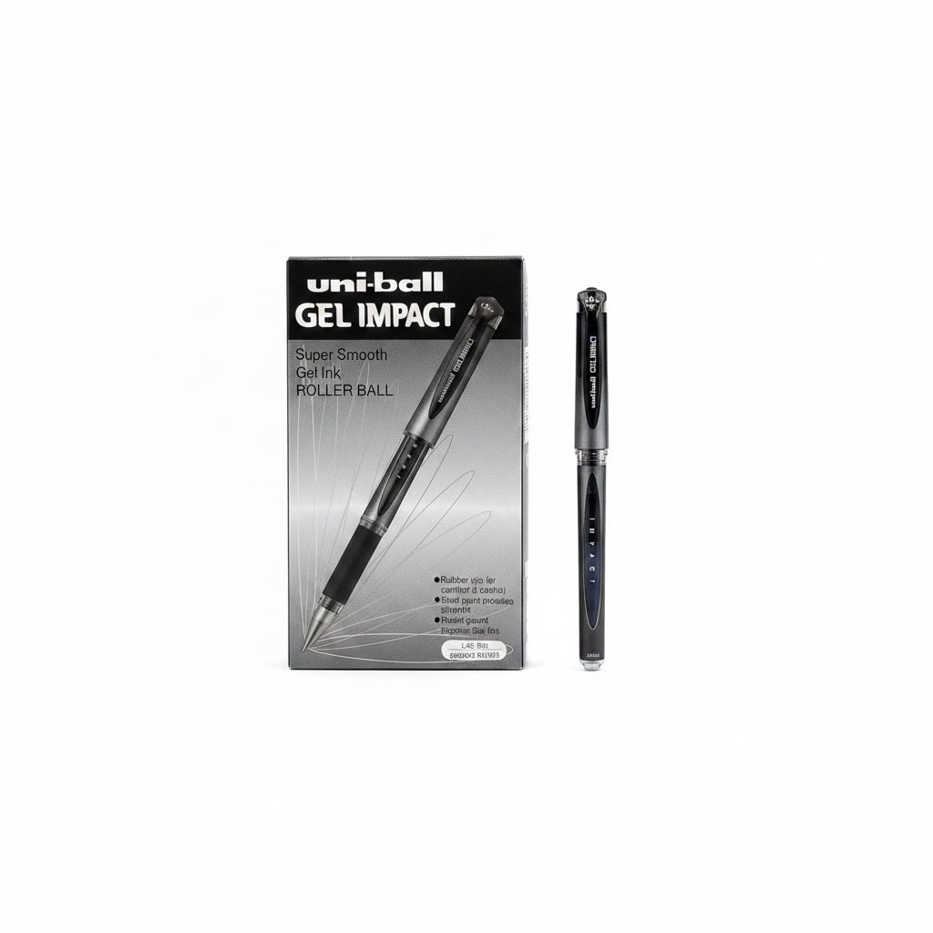 uni-ball GEL IMPACT x12 Black / يوني بول جل إمباكت x12 أسود