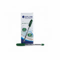 Atlas Ball Pen BP100M – Green Ink 1.0 mm Medium Tip (Pack of 10) / أطلس أقلام حبر جاف BP100M عدد 10 (أخضر)