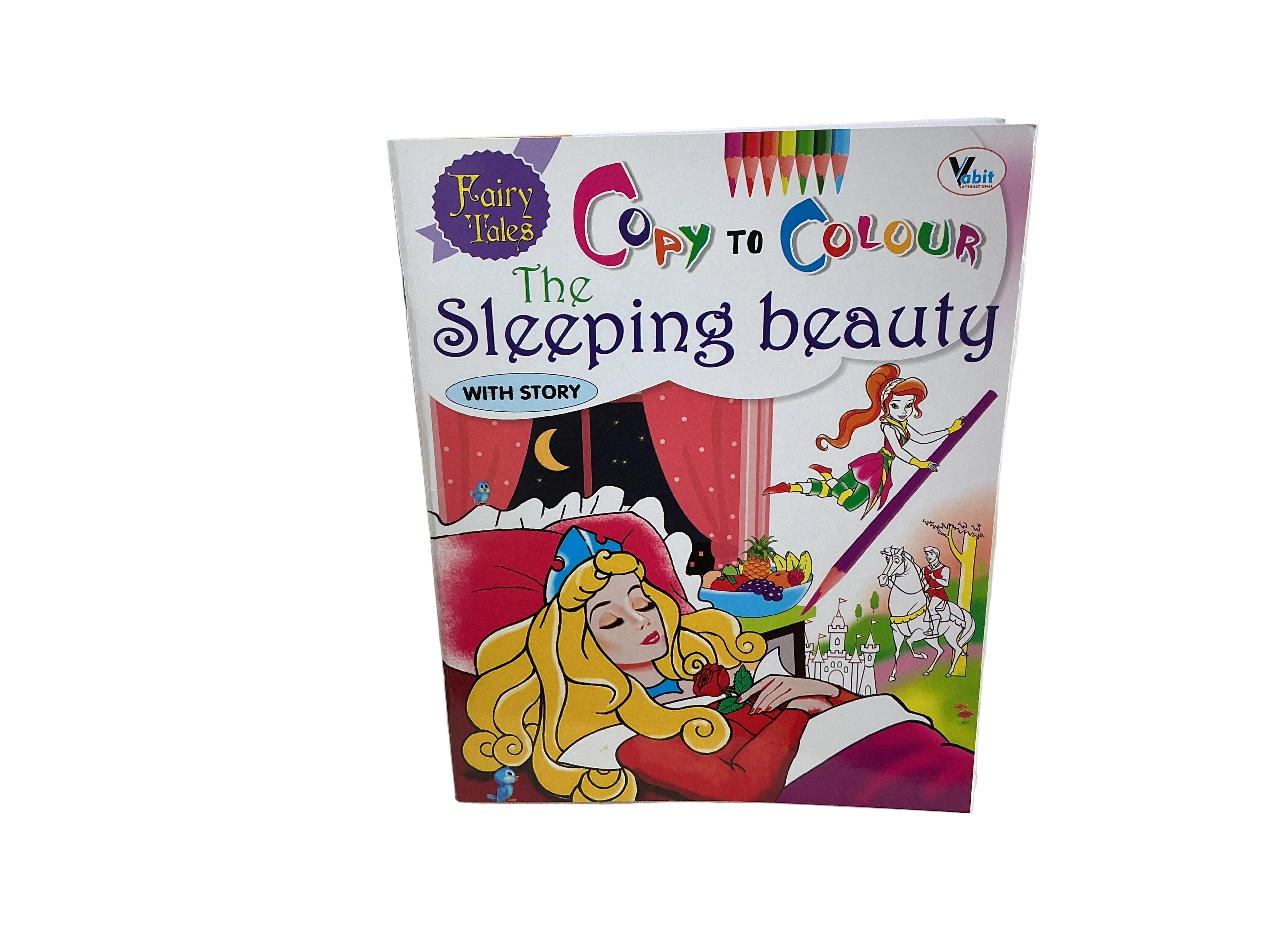 The sleeping beauty – Copy to Colour with Story / الجميلة النائمة – انسخ ولوّن مع القصة