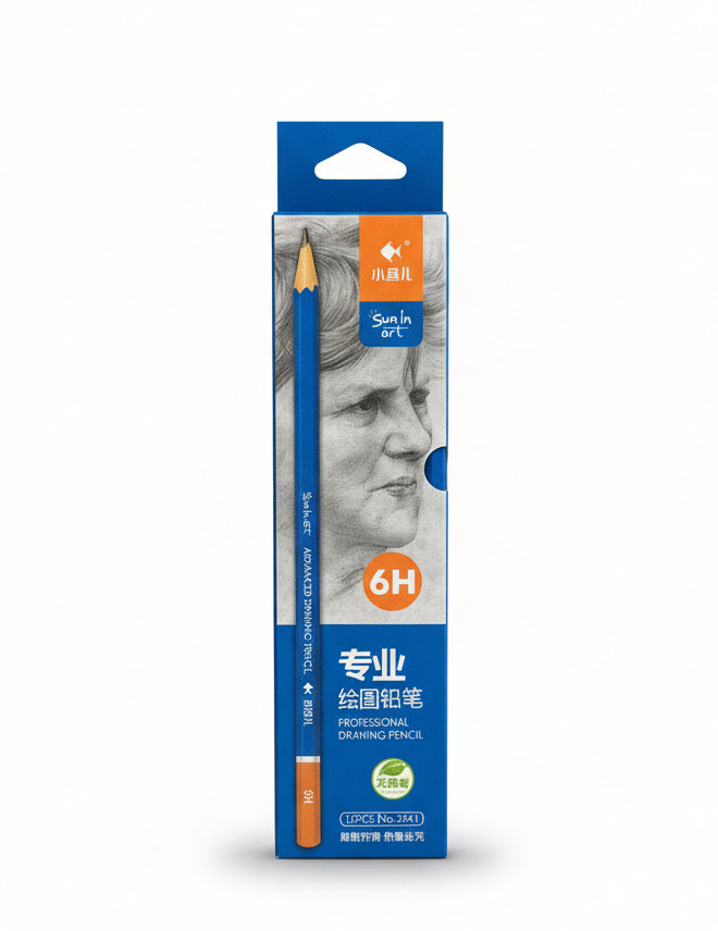 Little Fish PROFESSIONAL DRAWING PENCILS 6H / ليتل فيش أقلام رسم احترافية 6H
