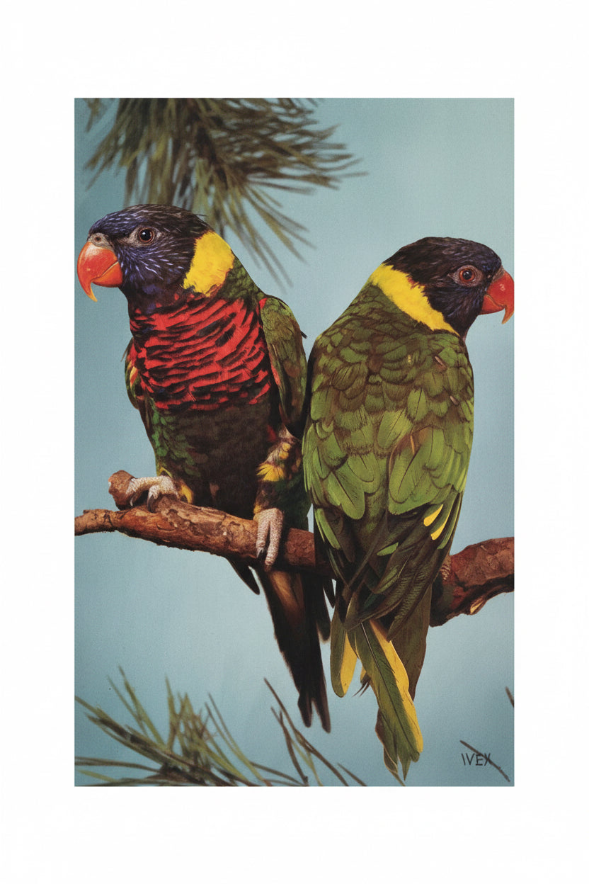 Parrot Sticker Sheet / ورقة ملصقات ببغاء