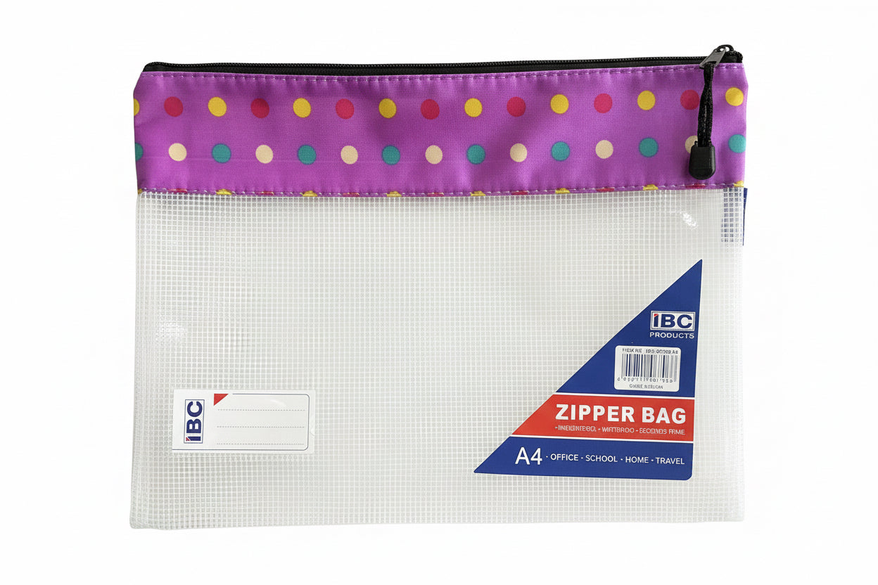 IBC zipper bag A4 / حقيبة بسحّاب IBC ‏A4