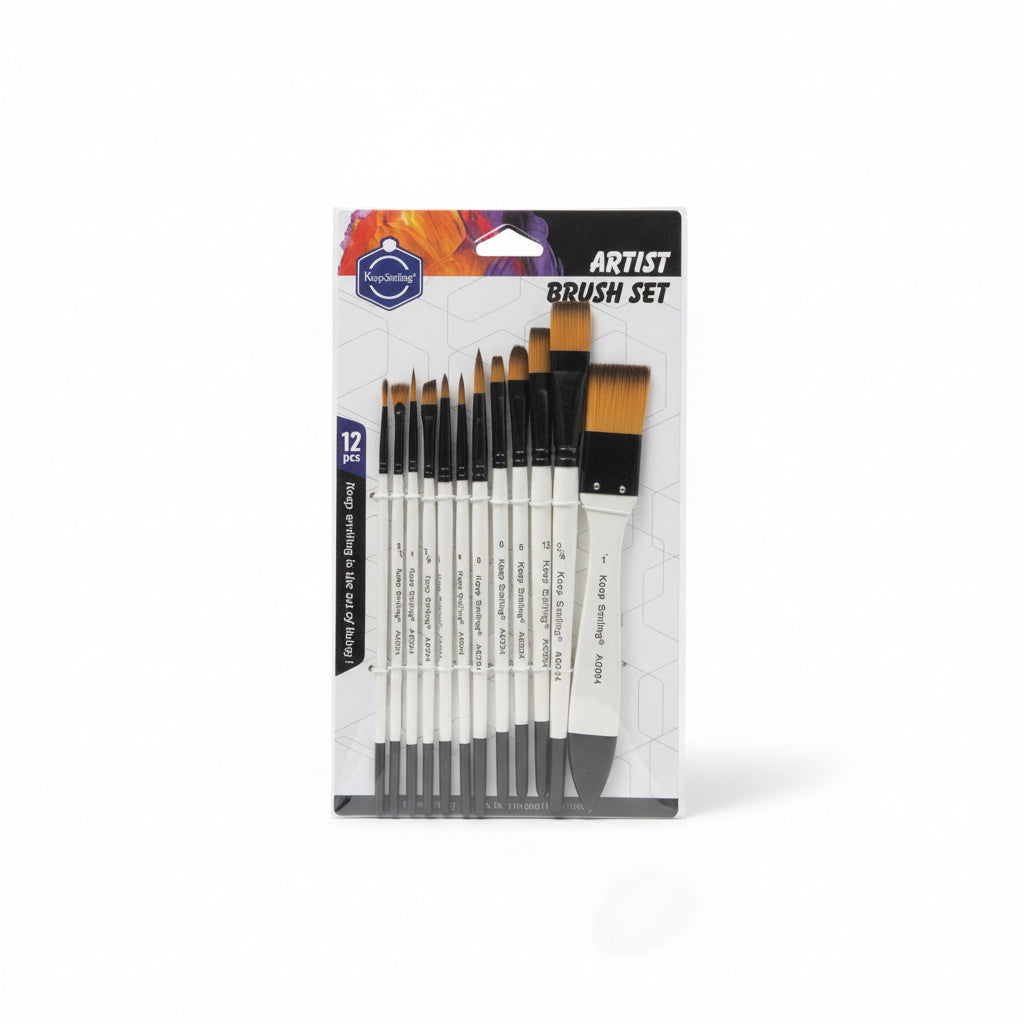 Keep smiling Artist brush 12x / فرش فنانين كيب سمايلينغ 12 قطعة