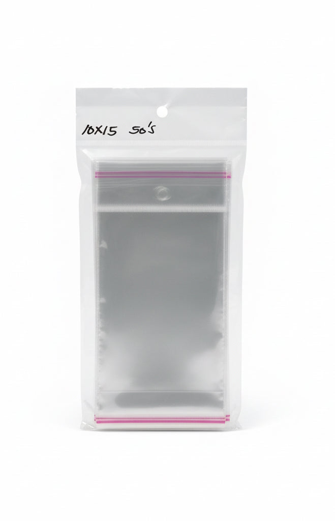 Clear plastic bags 10x15 50 Pcs / أكياس بلاستيكية شفافة ١٠×١٥ – ٥٠ قطعة