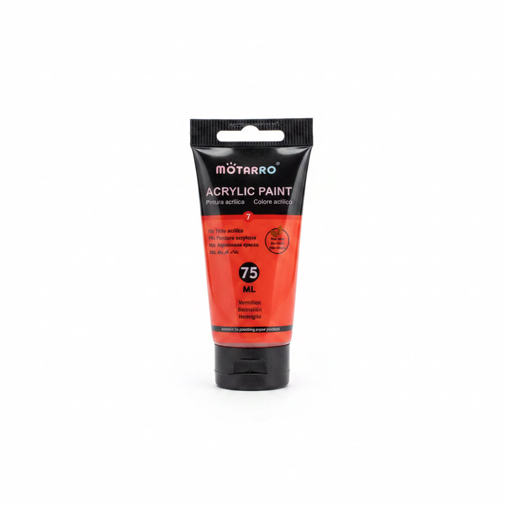 Motarro ACRYLIC PAINT 75ml Vermillion / طلاء أكريليك موتارو 75 مل – لون القرمزي