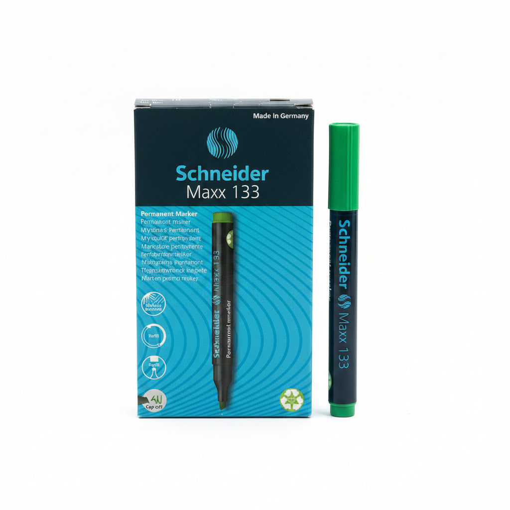 Schneider Maxx 133 Permanent marker x10 Green / شنايدر ماكس 133 قلم ماركر دائم ×10 أخضر