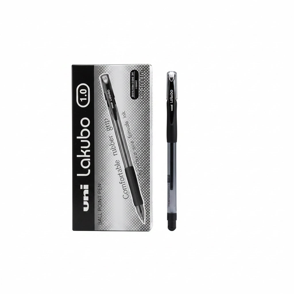 uni Lakubo BALL-POINT PEN 1.0mm Black x12 / يوني لاكوبو قلم جاف 1.0مم أسود ×12