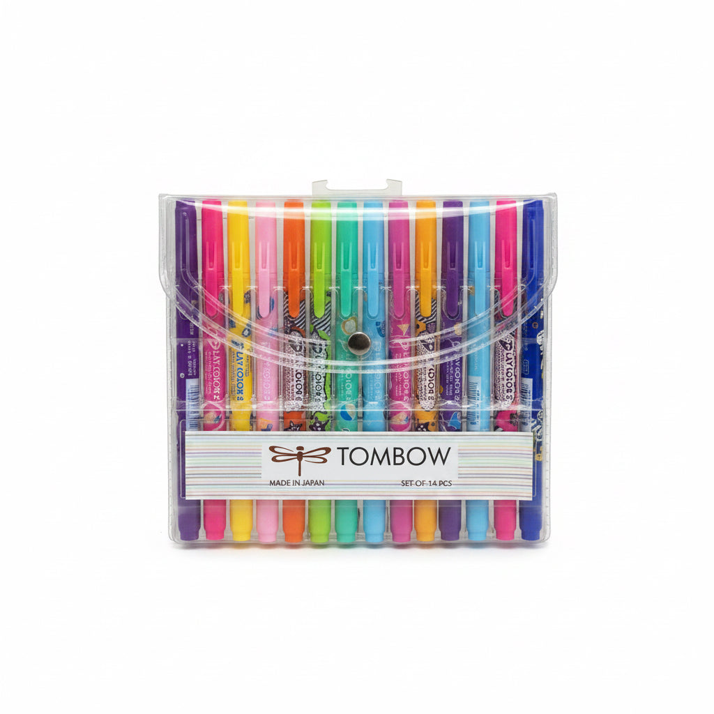 Tombow Set Of 14 Pcs Markers / طقم تومبو 14 قلم ماركر