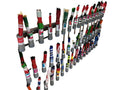 Mix Country Flags 20x30 cm / أعلام دول متنوعة 20x30 سم