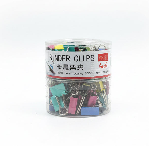 baili BINDER CLIPS 9/16"(15mm) / مشابك أوراق بايلي 9/16 بوصة (15 مم)