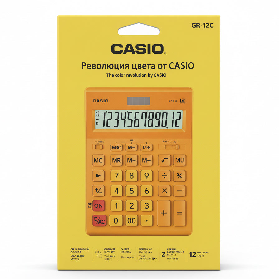 CASIO Electronic Calculator GR-12C-RG / آلة حاسبة إلكترونية كاسيو GR-12C-RG