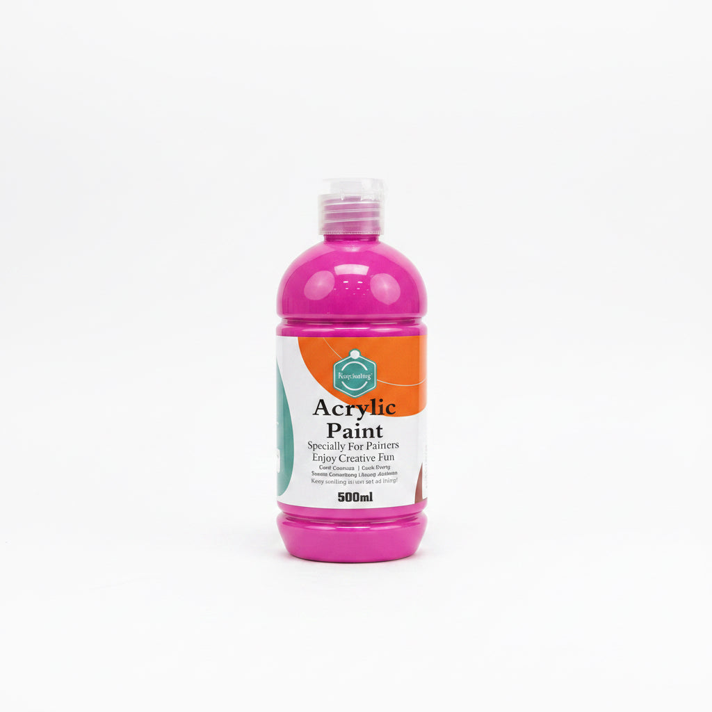 Keep smiling Acrylic Paint 500 ml Rose / طلاء أكريليك كييب سمايلينغ – 500 مل، وردي