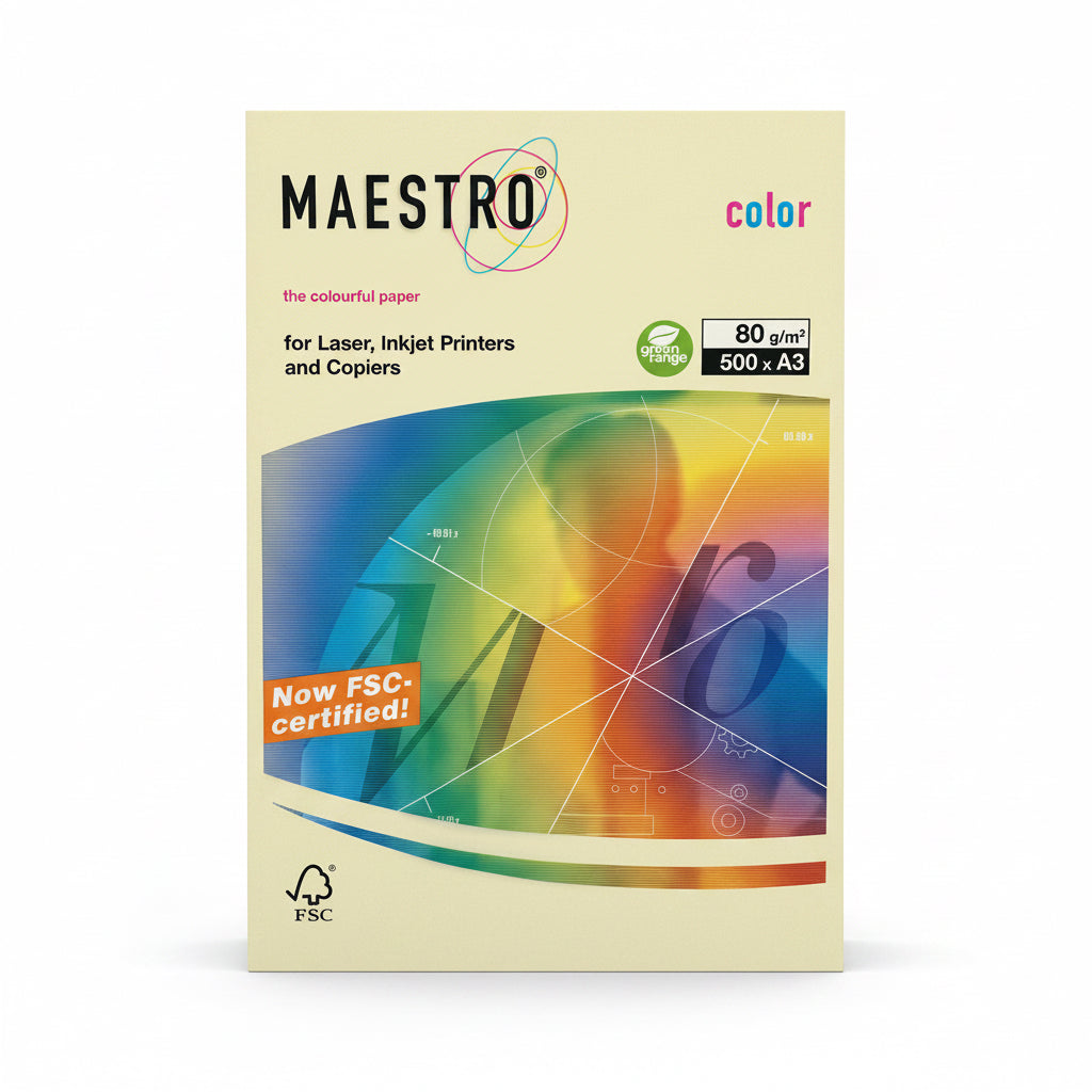 MAESTRO the colorful paper 80 gm Yellow / ورق ملوّن ماسترو 80 جم