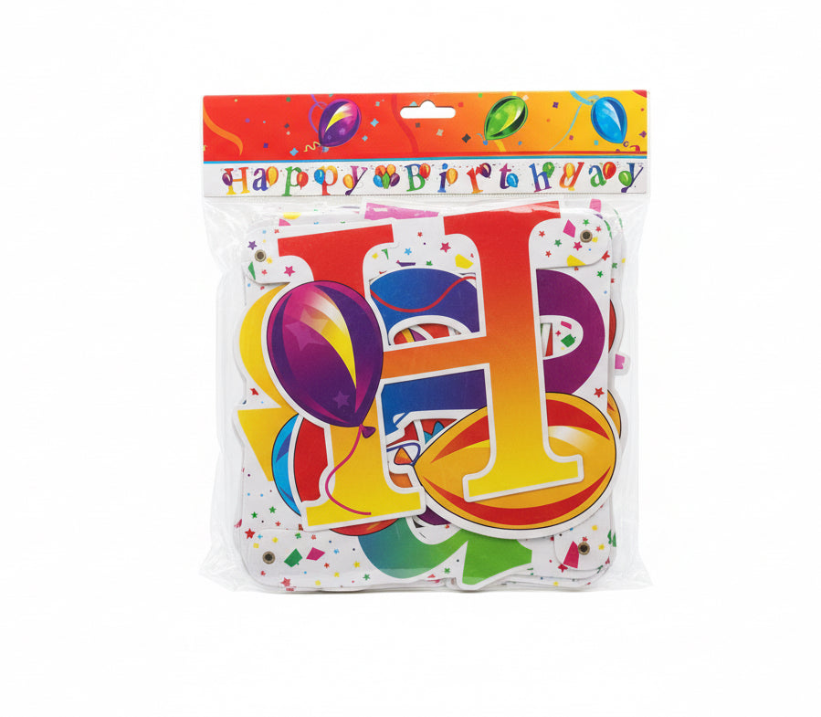 HAPPY BIRTHDAY Letter Banner / حبل زينة عيد ميلاد سعيد
