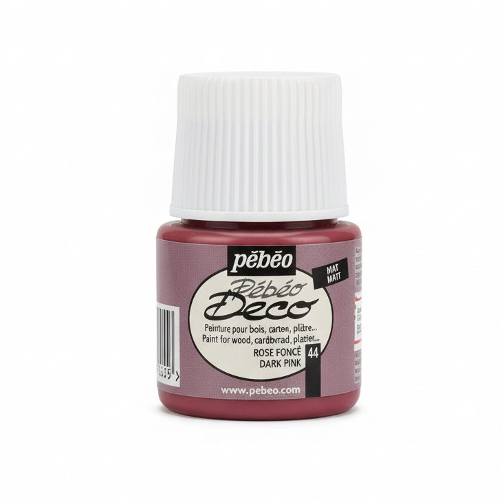 pebeo deco peinture 44 dark pink / بيبو ديكو طلاء وردي داكن 44