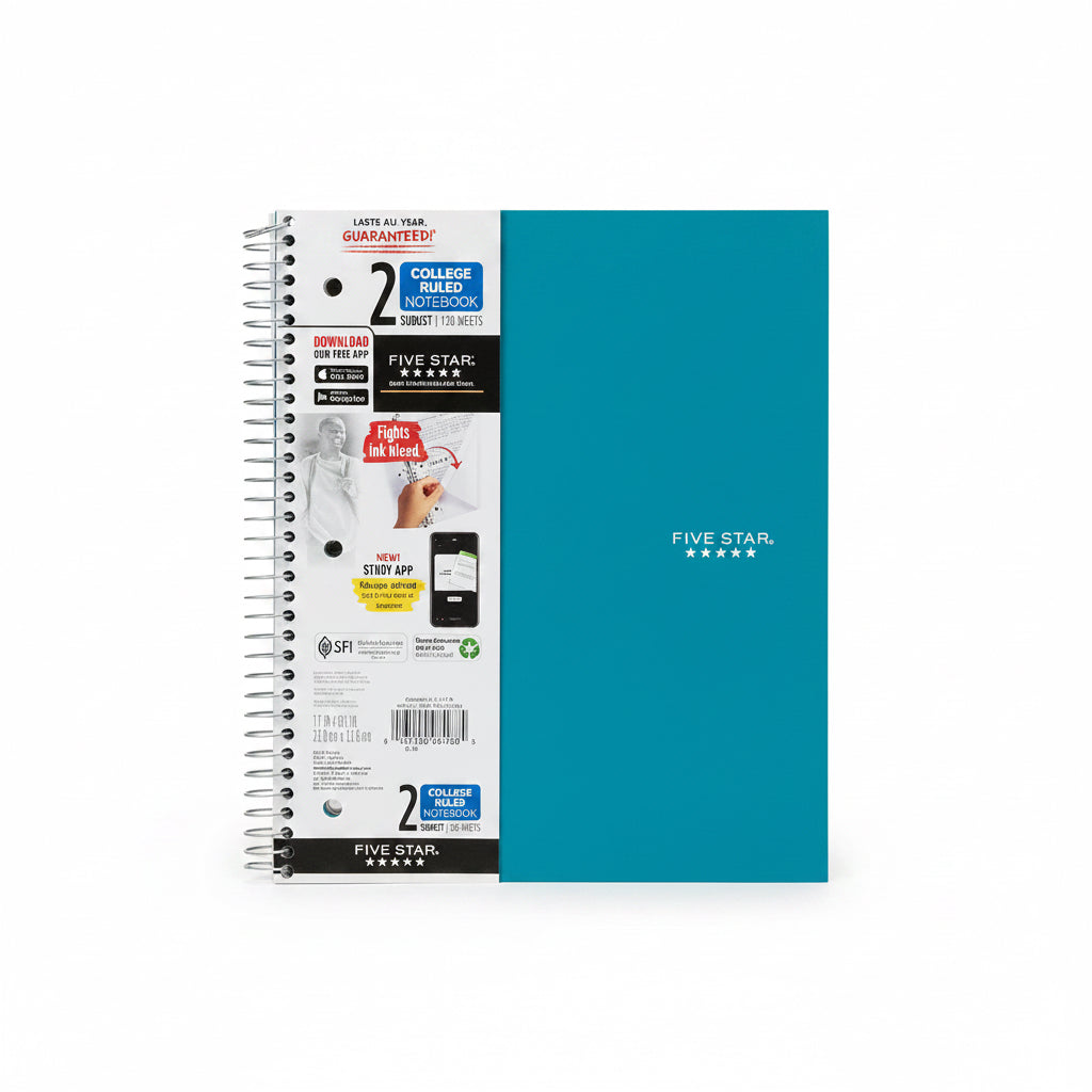 mead 2 college ruled NoteBook / دفتر ميد مسطرة جامعي مادتان