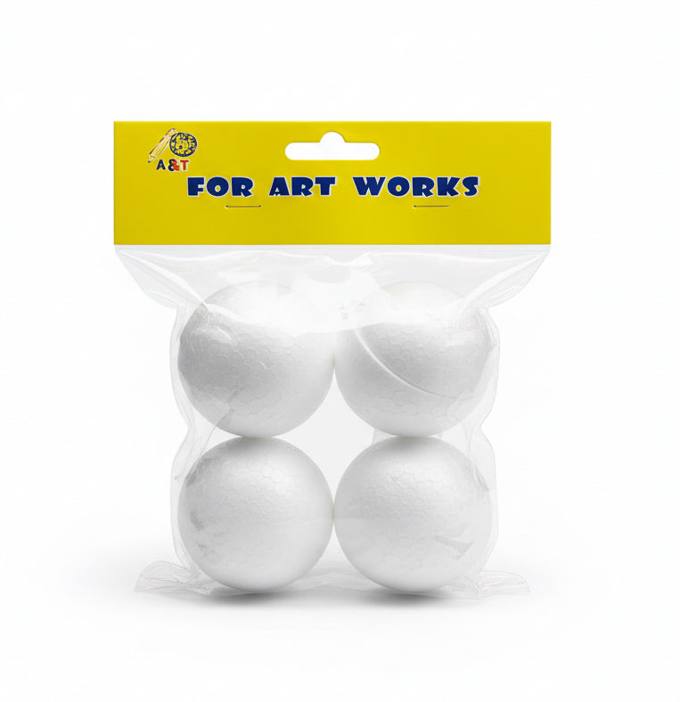 Polystyrene Foam Ball 4 Pcs / كرة رغوة بوليسترين 4 قطعة