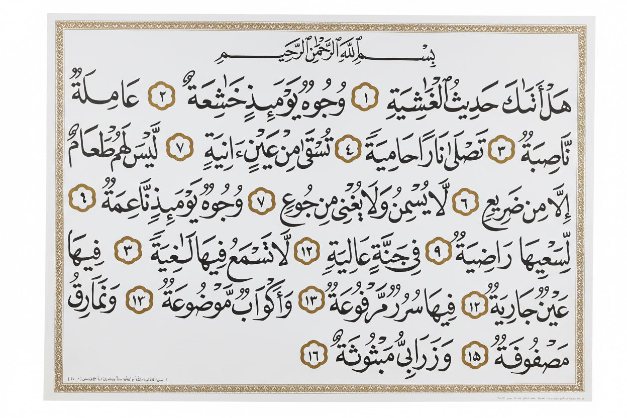 سورة الغاشية الايات من (16-1)