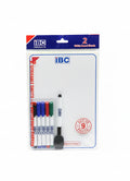IBC 2 stickable Sheets + 6 White board Marker / IBC ورقتان لاصقتان + 6 أقلام سبورة بيضاء