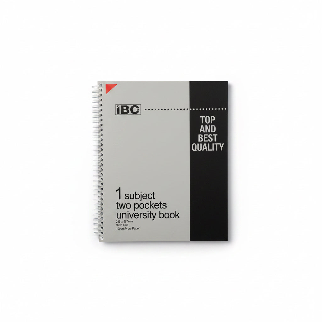 IBC 1 Subject two pockets university Book / دفتر جامعي IBC ‏مادة واحدة جيبان