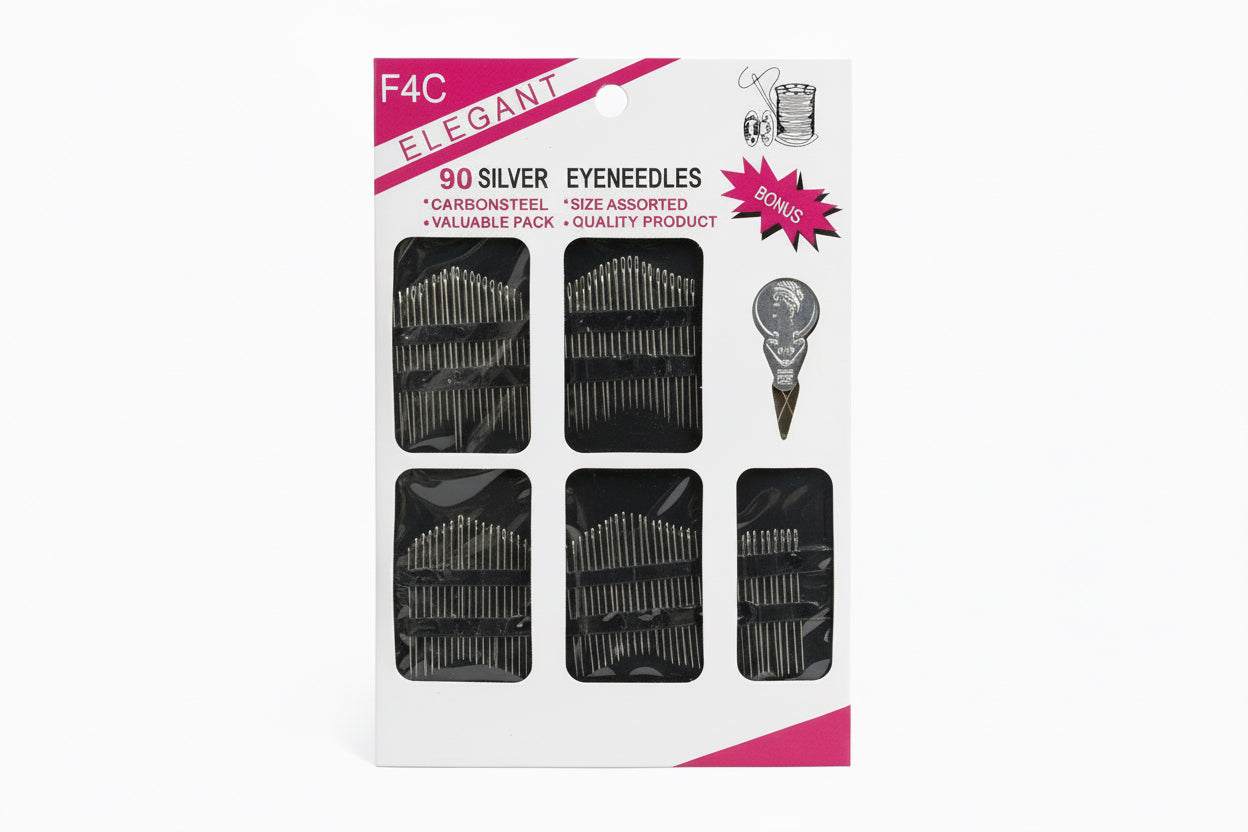 F4C 90 SILVER EYE NEEDLES / إبر عين فضية F4C 90