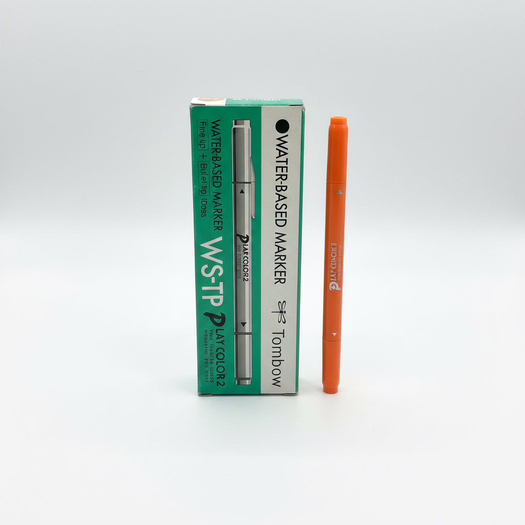 Tombow WATER-BASED MARKER x10 light Orange / تومبو ماركر مائي برتقالي فاتح 10 قطع