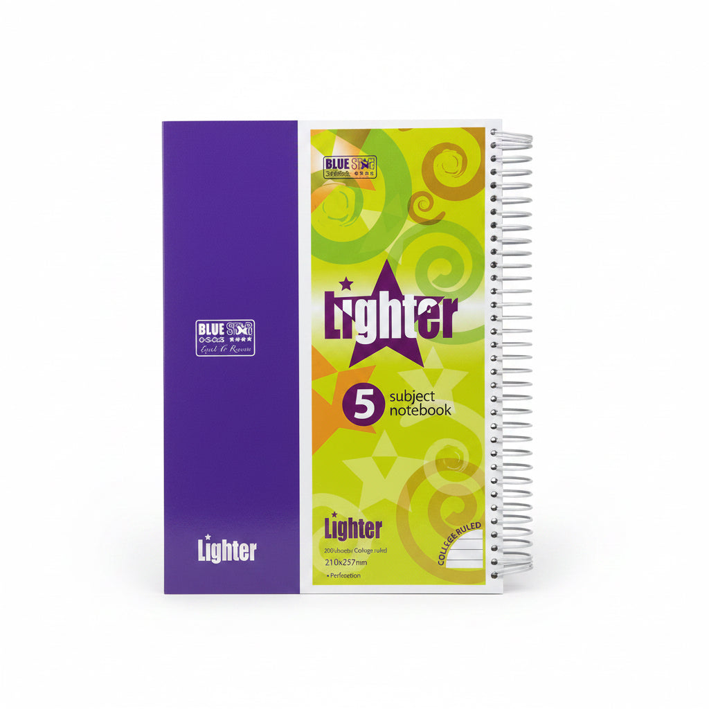 Blue star Lighter 5 subject NoteBook / دفتر بلو ستار لايتر 5 مواد