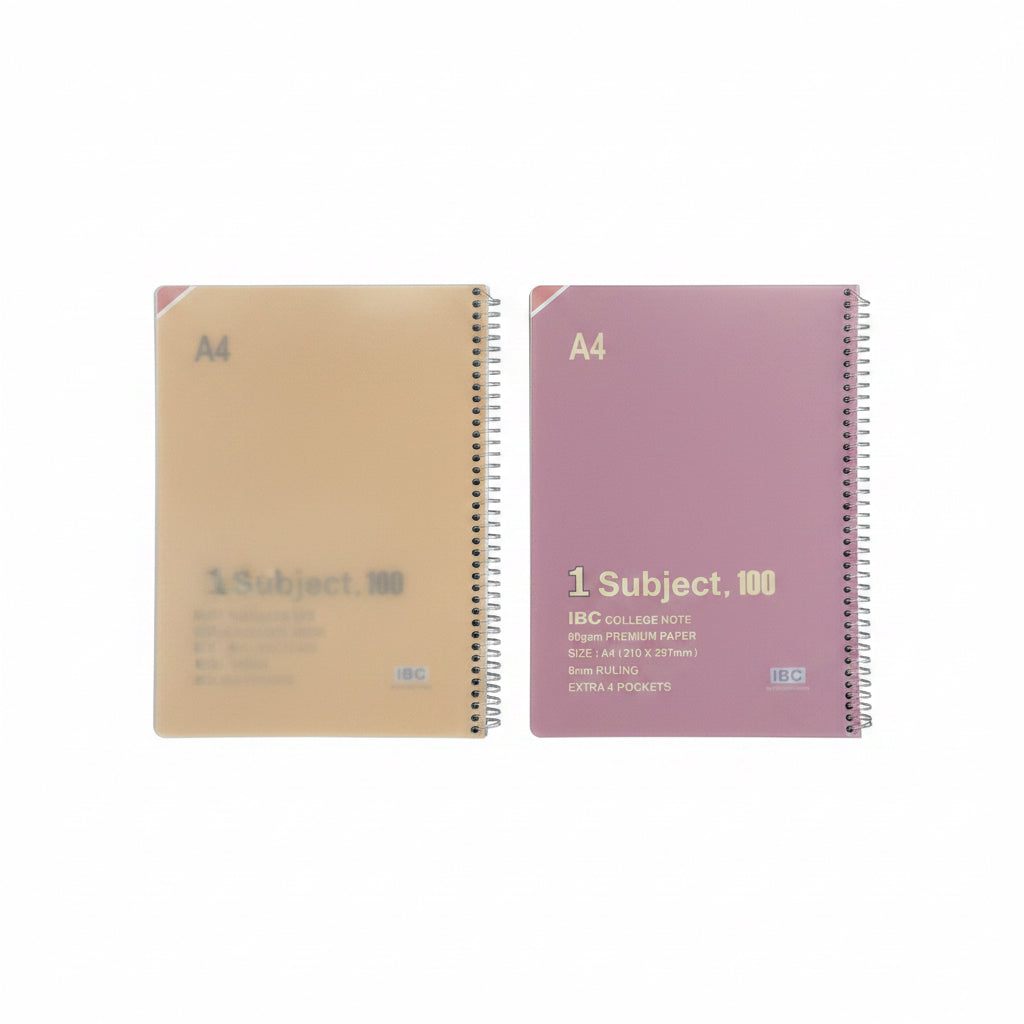 IBC 1 Subject, 100 Sheets 4 Pockets A4 / دفتر IBC مقاس A4، مادة واحدة، 100 ورقة، 4 جيوب