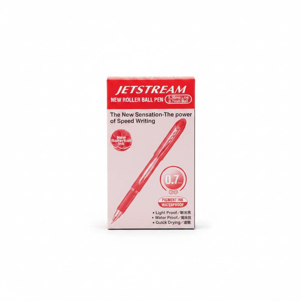 JETSTREAM NEW ROLLER BALL PEN 0.7mm Red / جيت ستريم جديد قلم كرة 0.7 مم أحمر