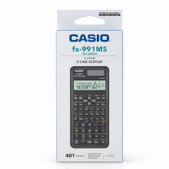 CASIO Scientific Calculator fx-991MS 2nd Edition / آلة حاسبة علمية كاسيو fx-991MS الإصدار الثاني