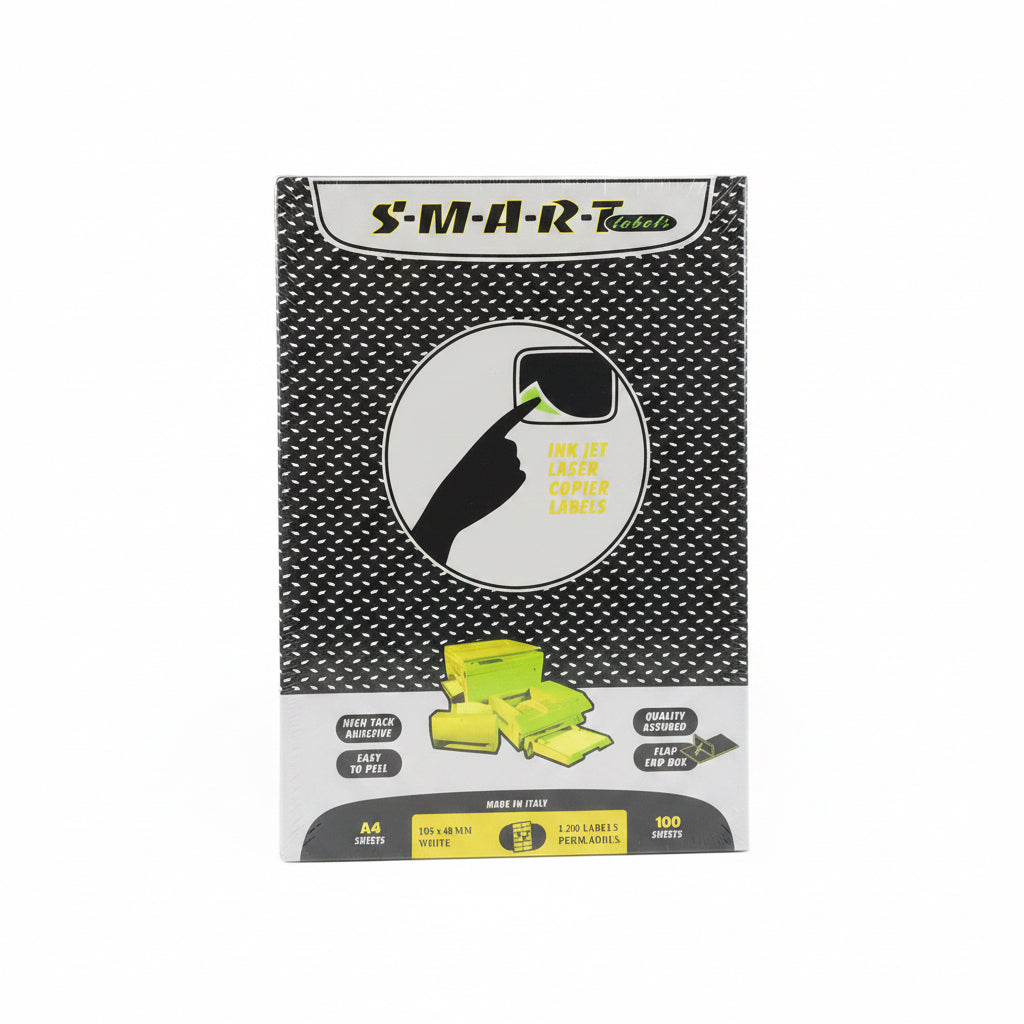 Smart Inkjet laser copier labels 105x48 / ملصقات Smart لطابعات نفث الحبر / الليزر وآلات النسخ 105x48