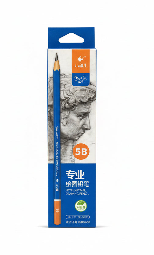 Little Fish PROFESSIONAL DRAWING PENCILS 5B / ليتل فيش أقلام رسم احترافية 5B