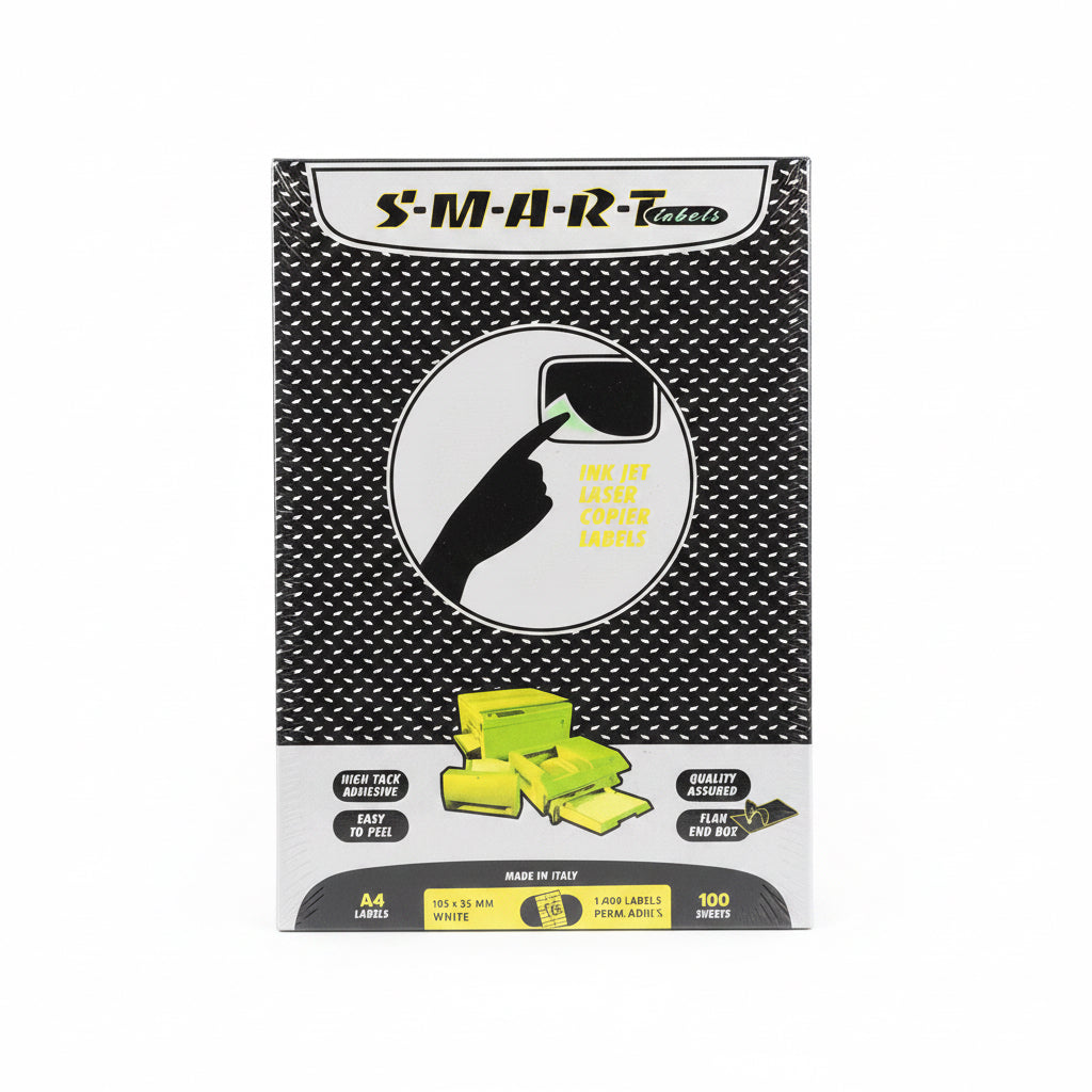 Smart Inkjet laser copier labels 105x35 / ملصقات Smart لطابعات نفث الحبر / الليزر وآلات النسخ 105x35