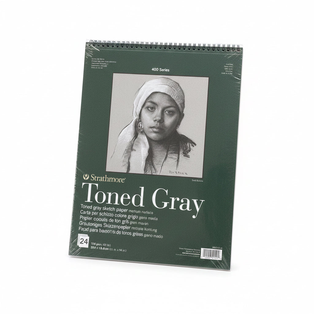 Strathmore Toned Gray 118gsm/24sheets/ ستراثمور تونْد غراي (رمادي فاتر)