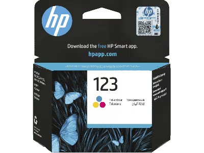 Original HP Ink Cartridge 123 Tri-color 120* pages / خرطوشة حبر أصلية HP 123 ثلاثية الألوان 120* صفحة