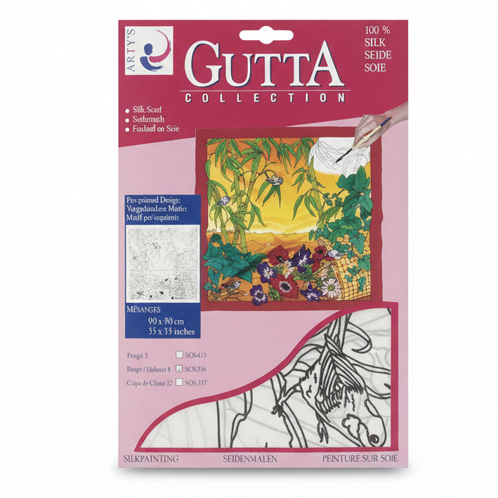 GUTTA Silk scarf 90x90 cm / وشاح حرير غوتّا 90x90 cm
